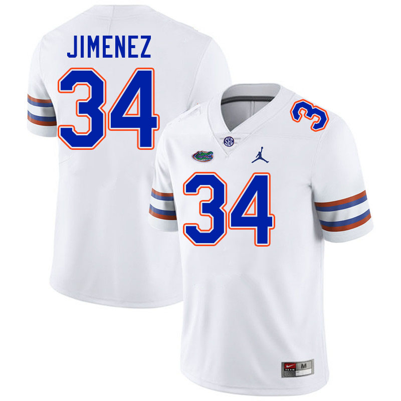 Florida Gators #34 Kelvin Jimenez College Football Jerseys Stitched-White